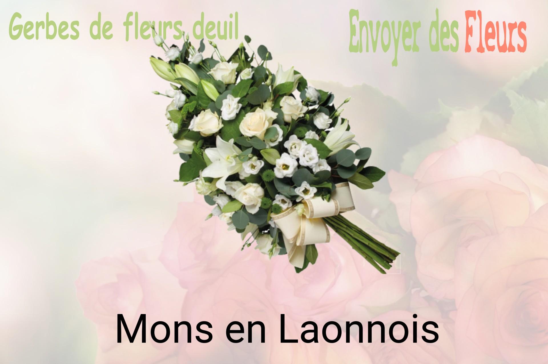 Gerbe de fleurs de deuil livrée à Mons-en-Laonnois